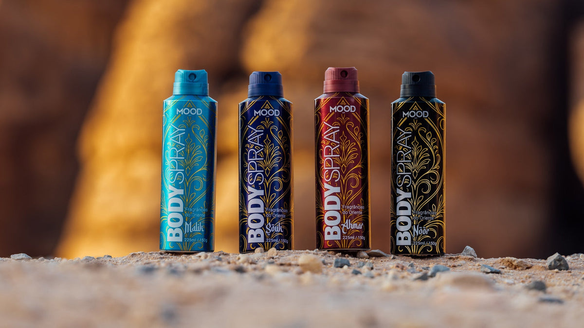 Fragrâncias Árabes: conheça os novos Body Sprays Fragrâncias do Oriente da Mood Care