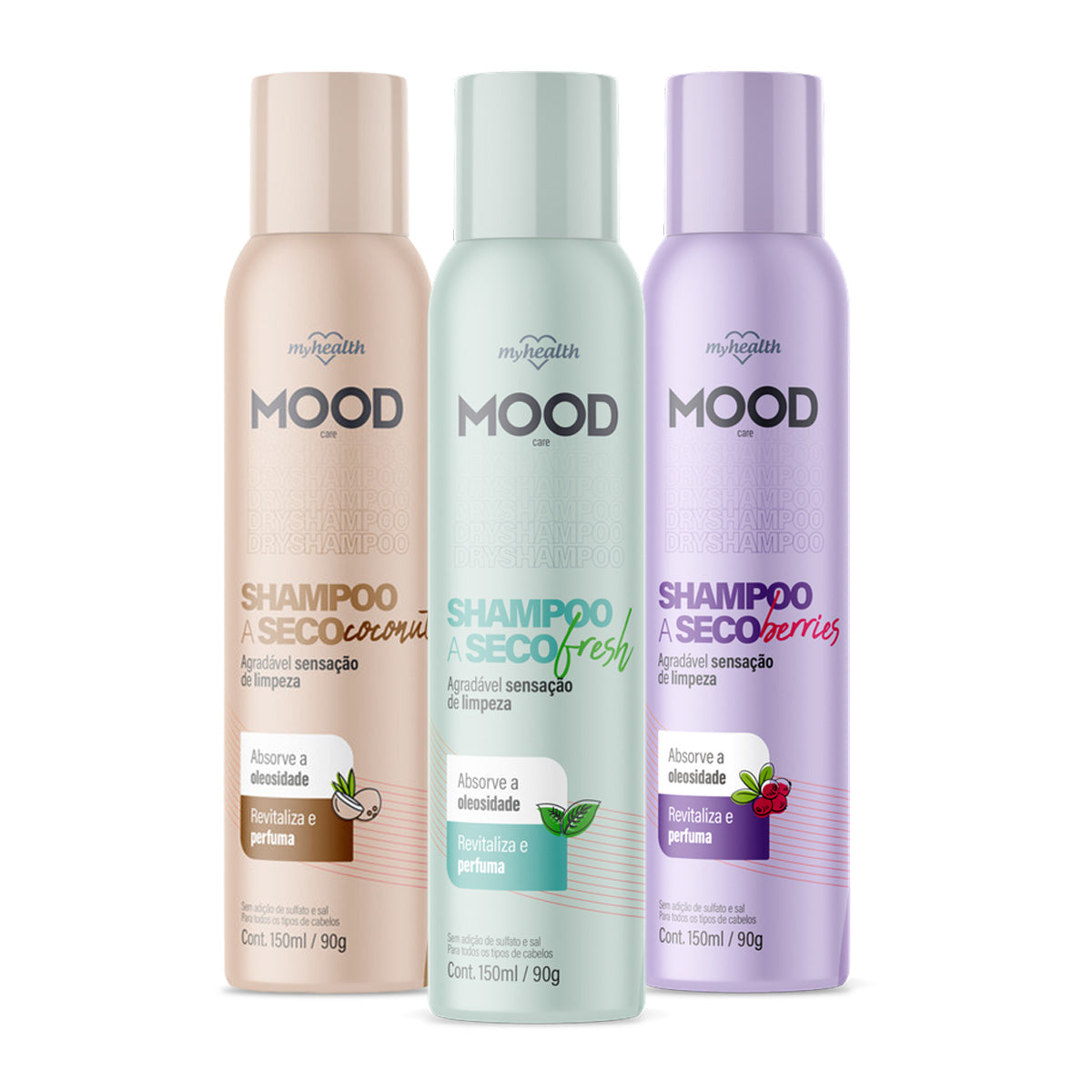 Kit 3 Shampoos a Seco Mood Care 150ml