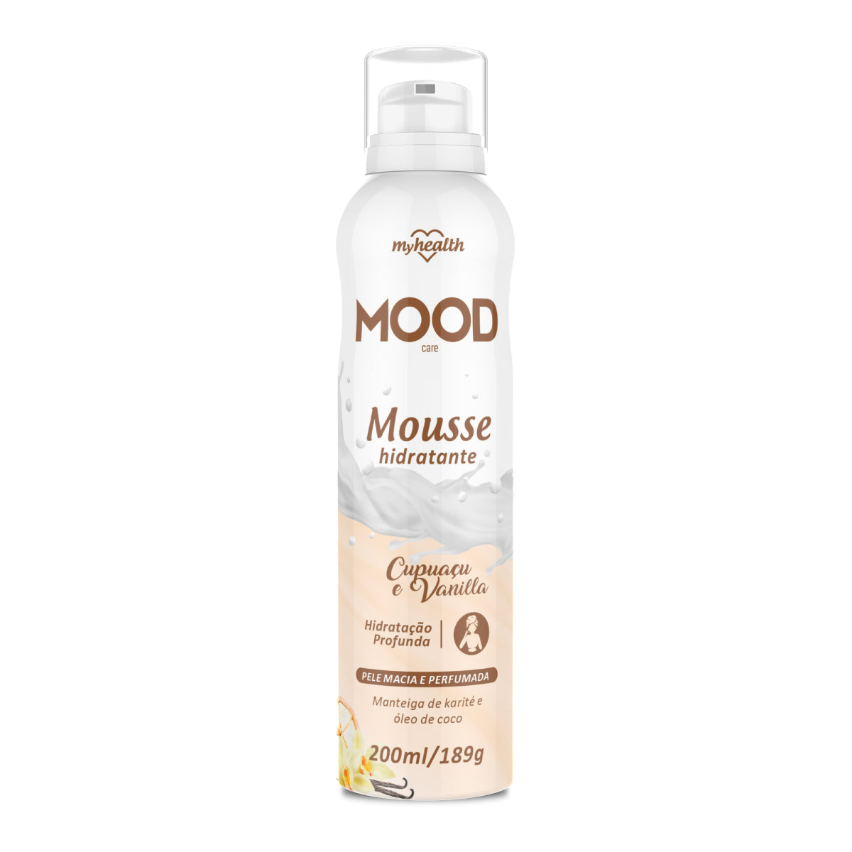 Mousse Hidratante Aerossol Cupuaçu e Vanilla 200ml 189g